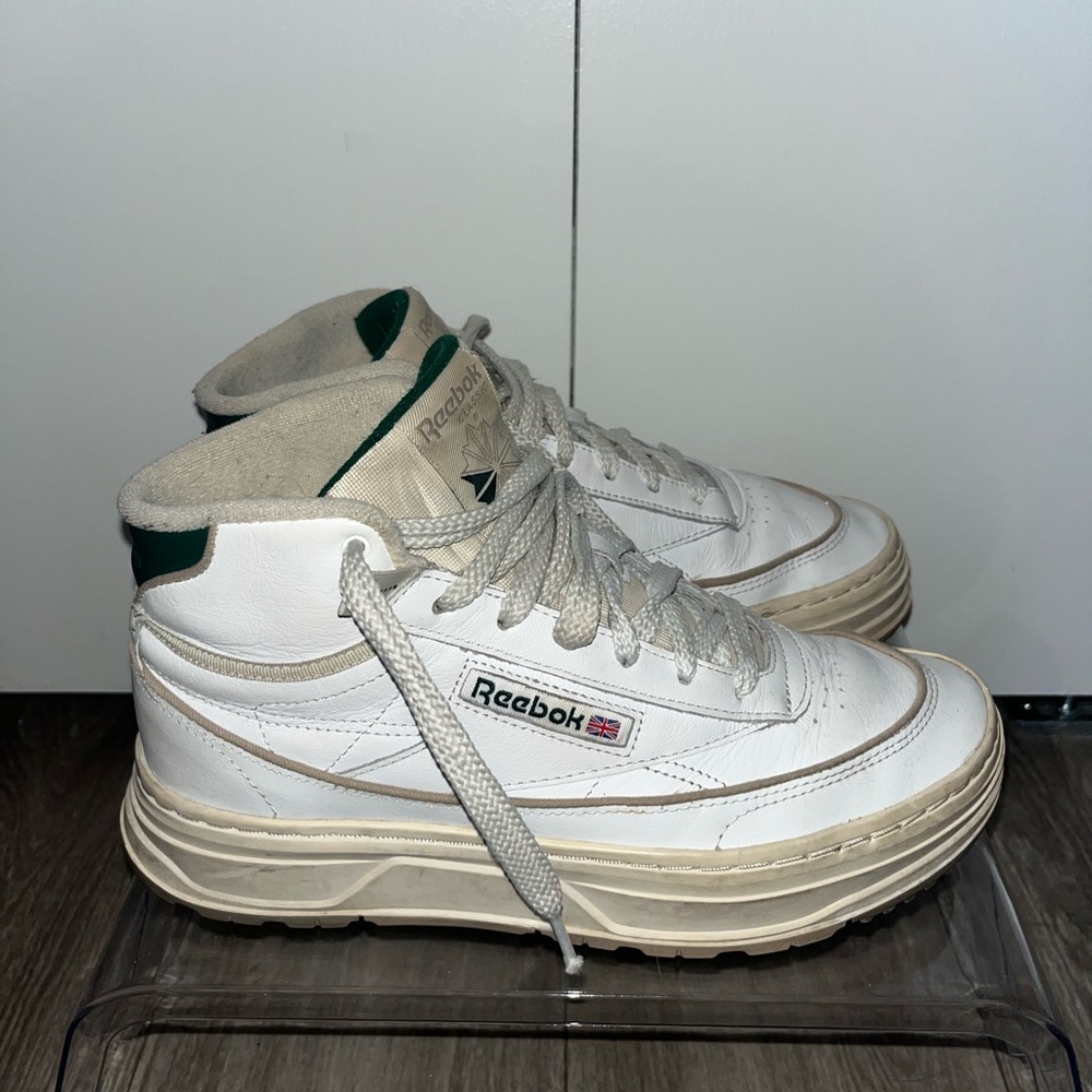 Reebok Green and White Sneakers